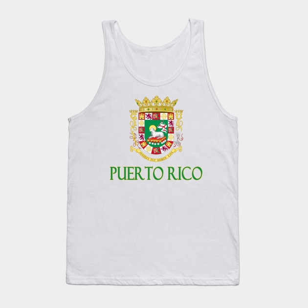 Puerto Rico - Coat of Arms Design Tank Top by Naves